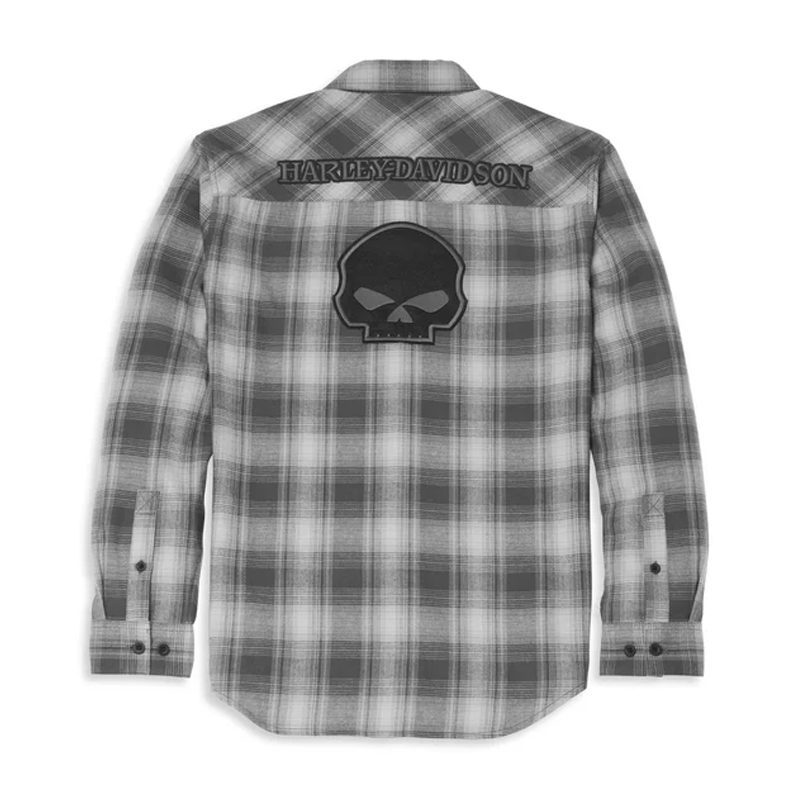 Men's Willie G Skull Plaid Flannel Shirt