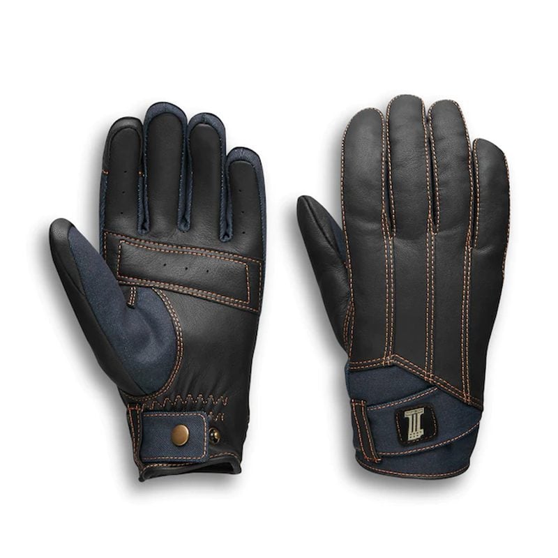 Men's Arterial Leather & Denim Gloves