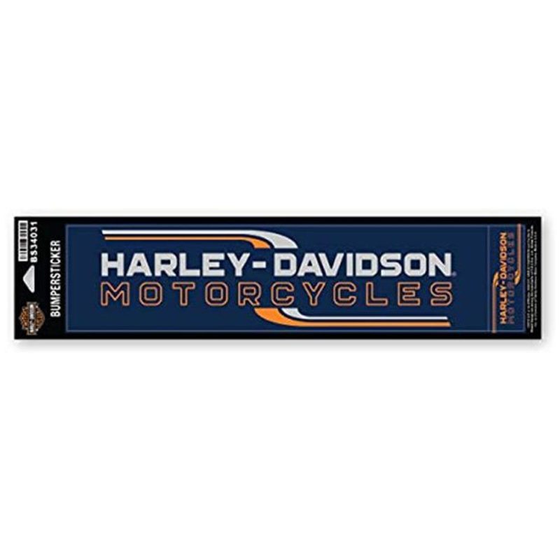 Harley-Davidson® Lineation Navy & Orange Bumper Stickers