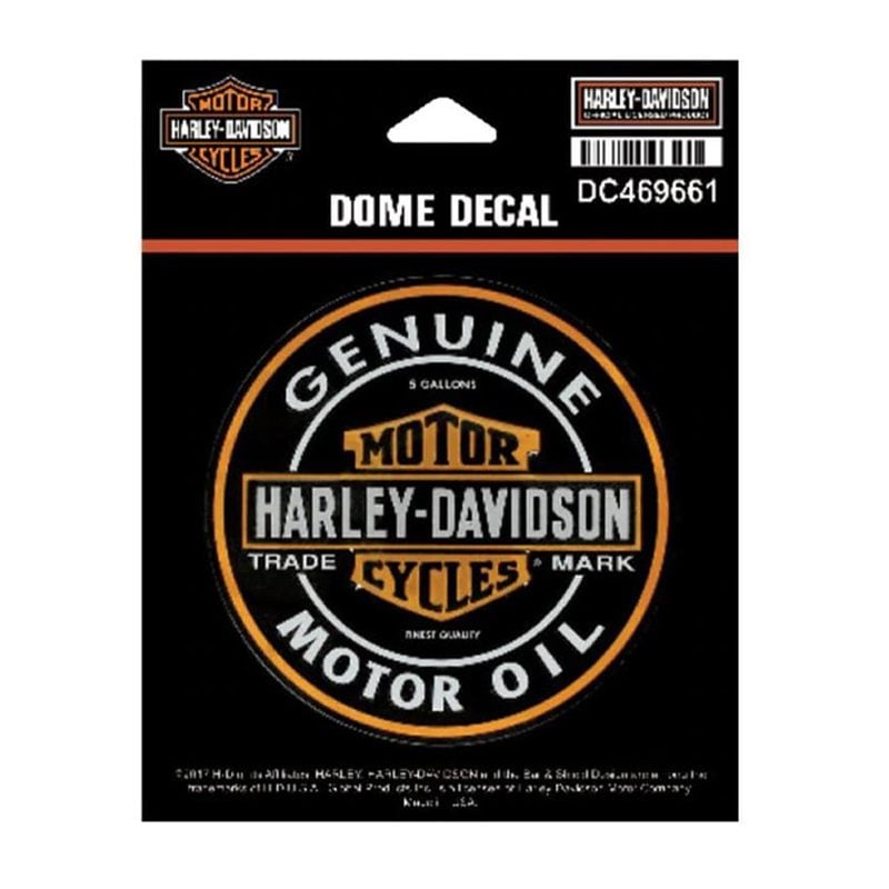 Harley-Davidson® Dome Motor Oil Bar & Shield Decal,