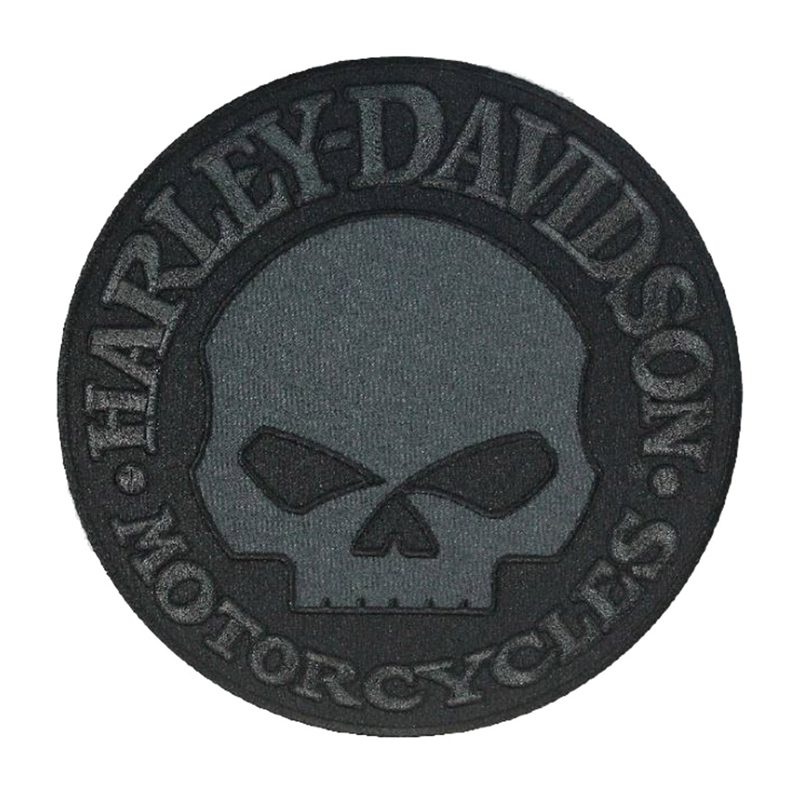 Harley-Davidson® Black Willie G Skull Emblem Patch