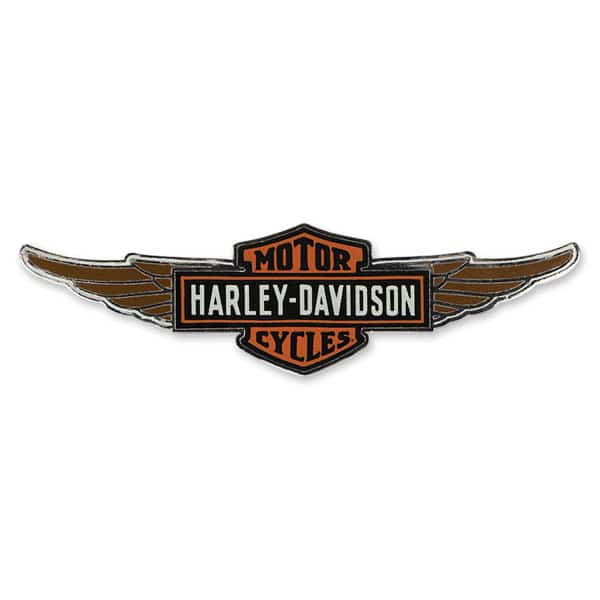 Harley-Davidson® Winged Bar & Shield Logo Cloisonne Pin, Polished Nickel