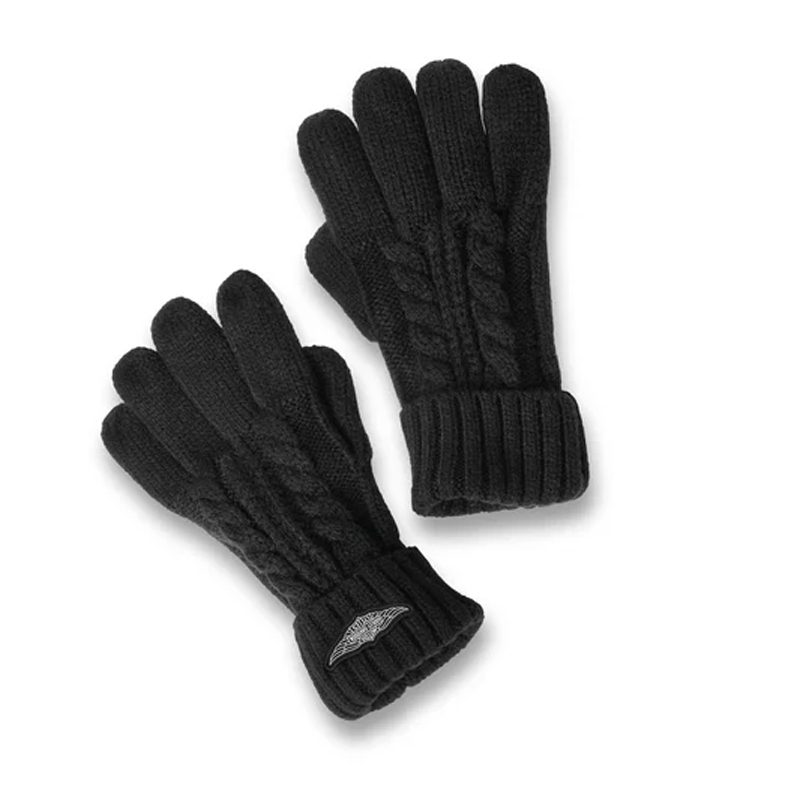 Harley-Davidson Gloves & Knit Hat Silver Wing