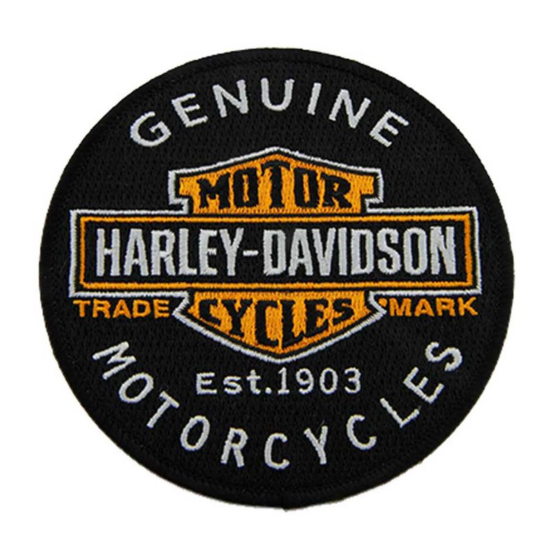 4-in-1 Embroidered Genuine Motorcycles Bar & Shield Emblem Patch