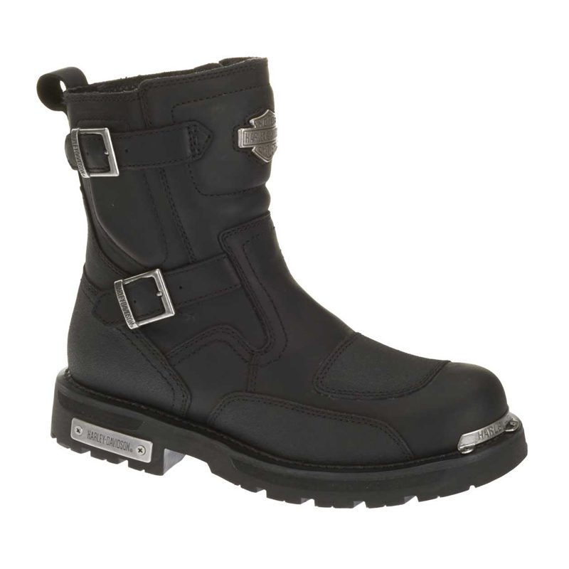 Men's Manifold black leather motorcycle Engineer boot
