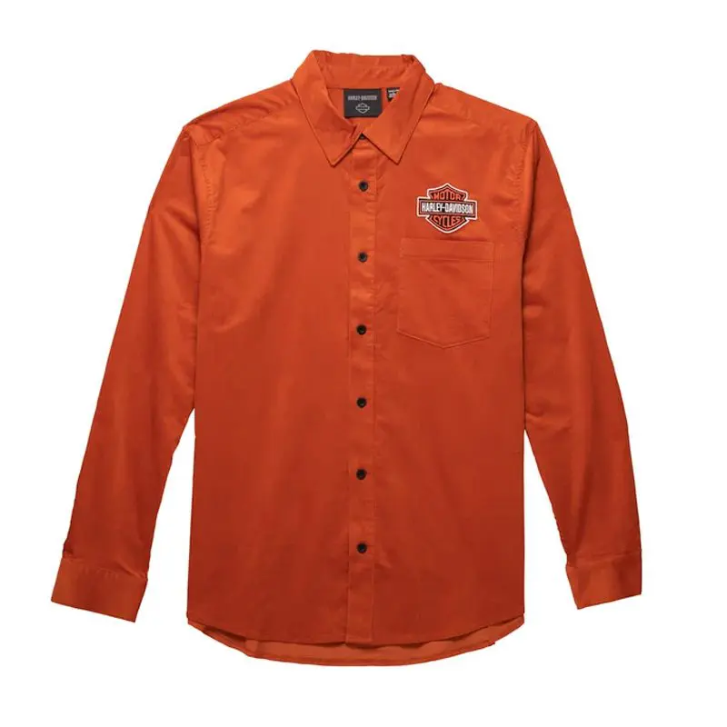 Men's Bar & Shield Corduroy Shirt - Bombay Brown