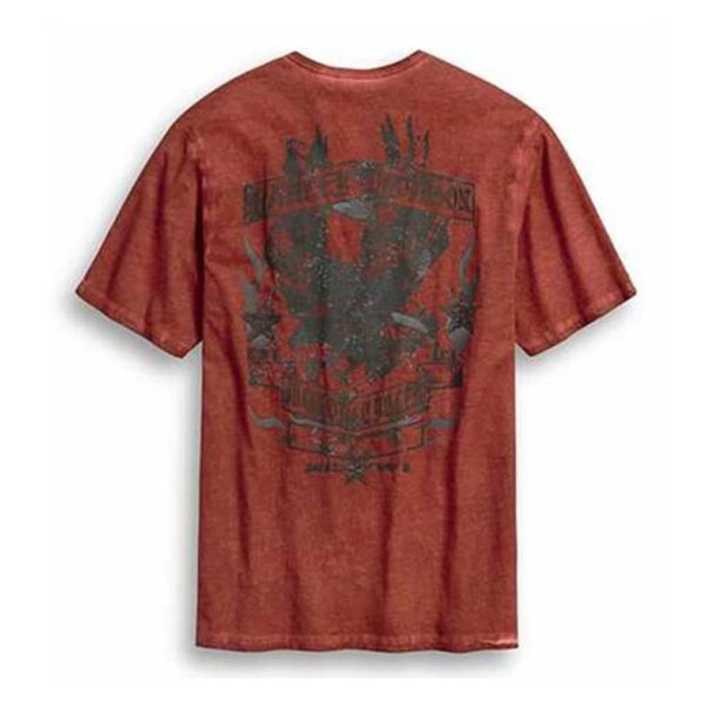 Men’s T-Shirt Eagle Notch Neck red