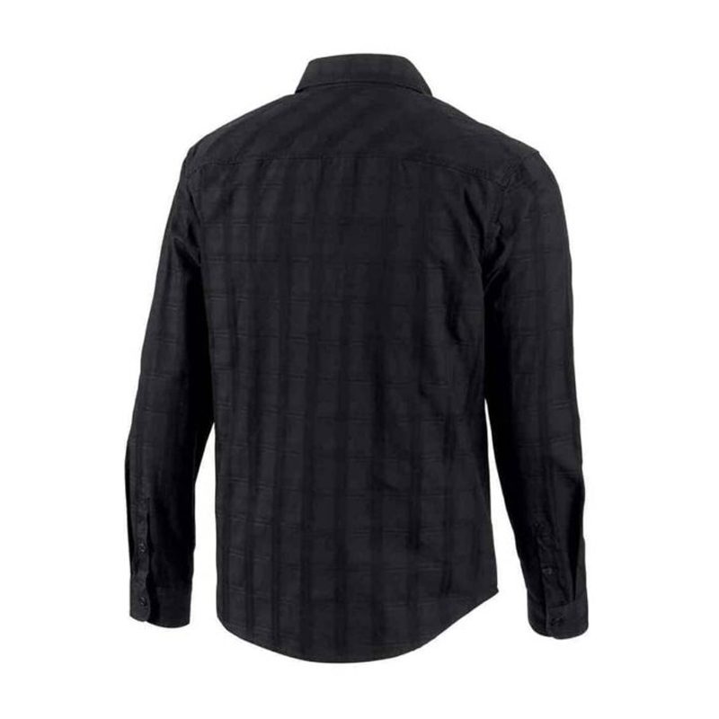Men’s Jacquard Plaid Slim Fit Long Sleeve Shirt