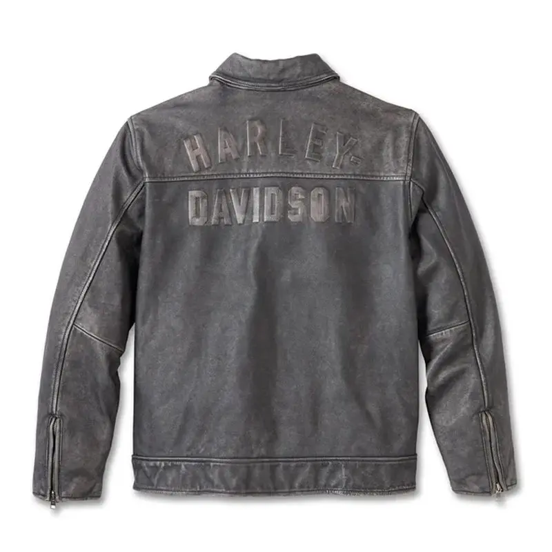 Men's Gas & Oil Leather Jacket - Black Leather - Harley-Davidson® Cape Town