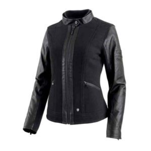 Women’s Wool Blend Leather Accent Casual Jacket