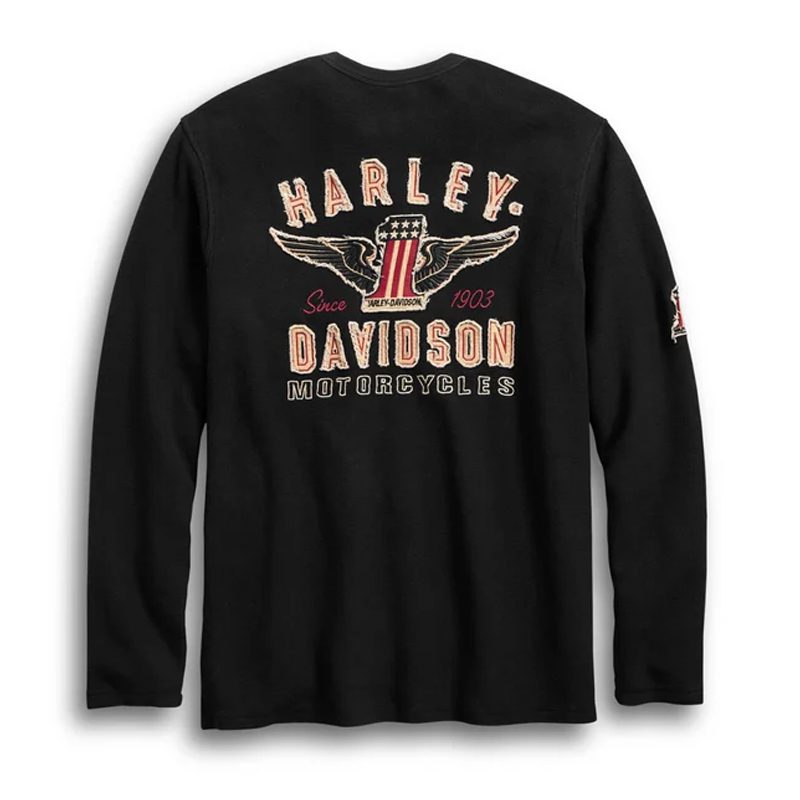 Harley Davidson Men's #1 Genuine Classics Henley
