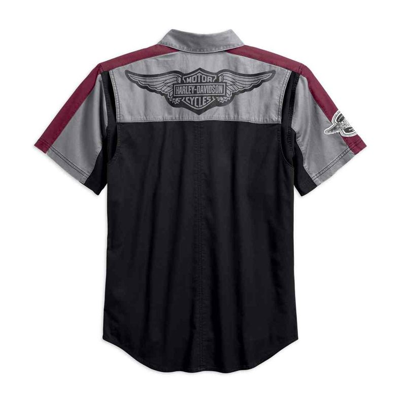 Harley-Davidson® Men's Performance Vented Winged Logo Woven Shirt
