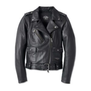 Women’s 120th Anniversary Cycle Queen Leather Biker Jacket