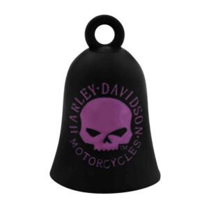 Harley-Davidson® Willie G Skull Ride Bell, Black & Pink, Durable Zinc