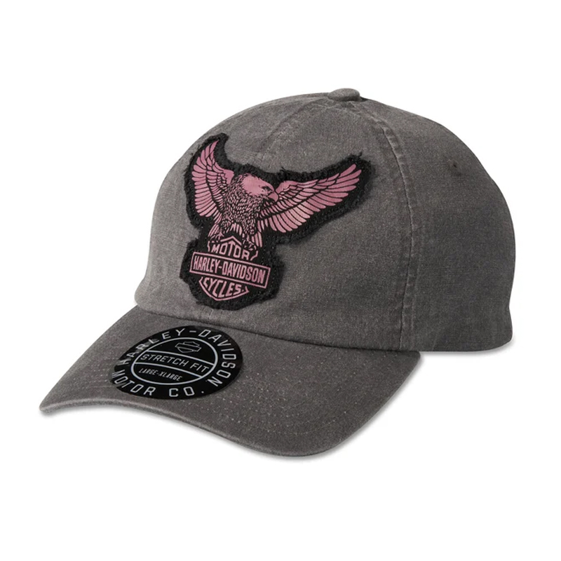 Embroidered Eagle Stretch-Fit Cap Dark Green