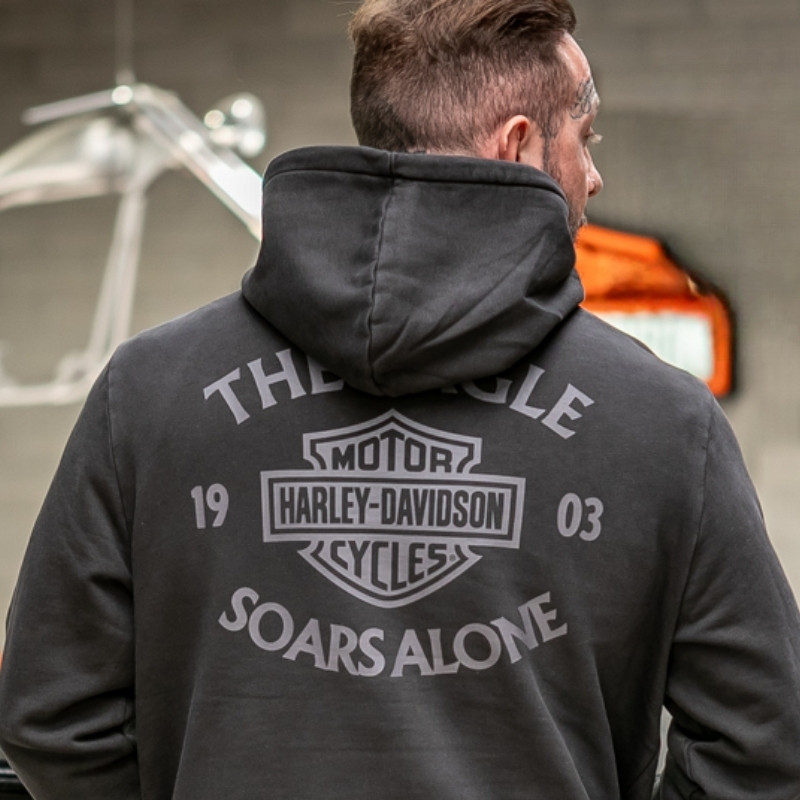 Eagle Soars Alone Slub Hoodie