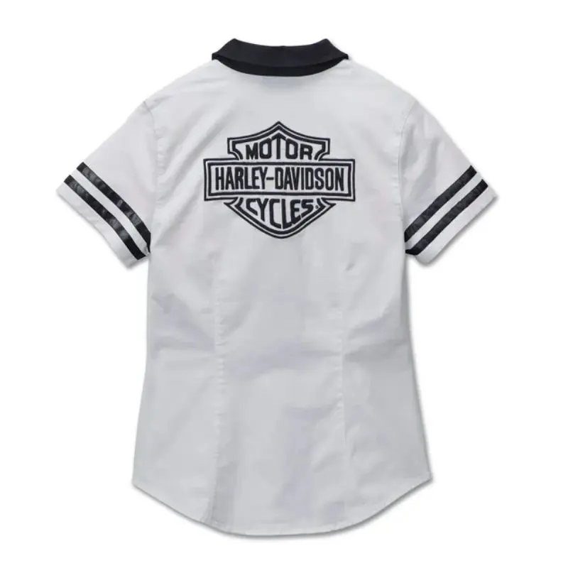 Women's Bar & Shield Zip Front Shirt